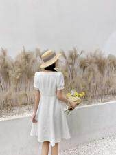 提花订珠连衣裙，女装连衣裙，天使公主