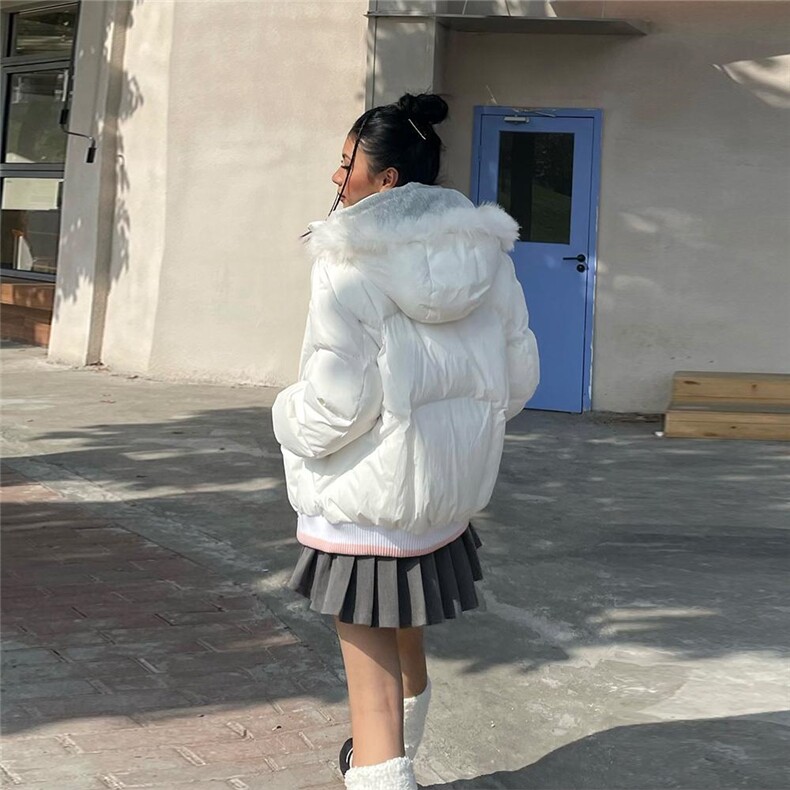 1506-1/M76641/P99毛领连帽棉服加厚保暖宽松外套情侣男女同款,男装棉衣,星座1506-1