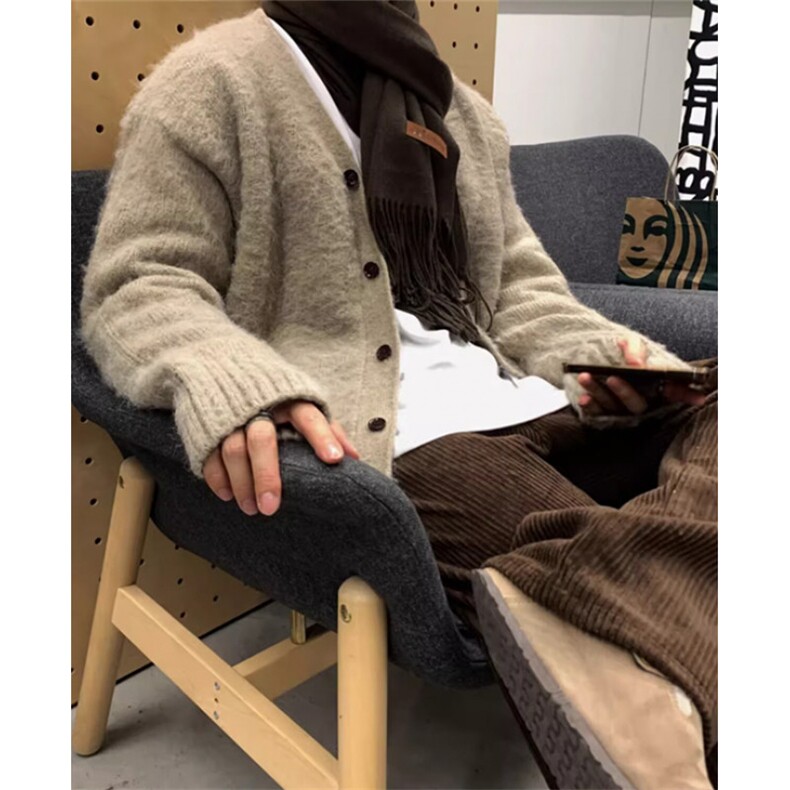 文艺貂毛开衫毛衣时尚气质慵懒百搭日系原宿简约ins流行MV13,男装针织衫/毛衣,星座1116A（原606A-3）