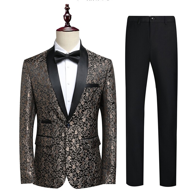 JS8607-XK-D-KJP170主持人胖子结婚礼服青果领跨境大码西装套装,男装西服套装,星座510A-3