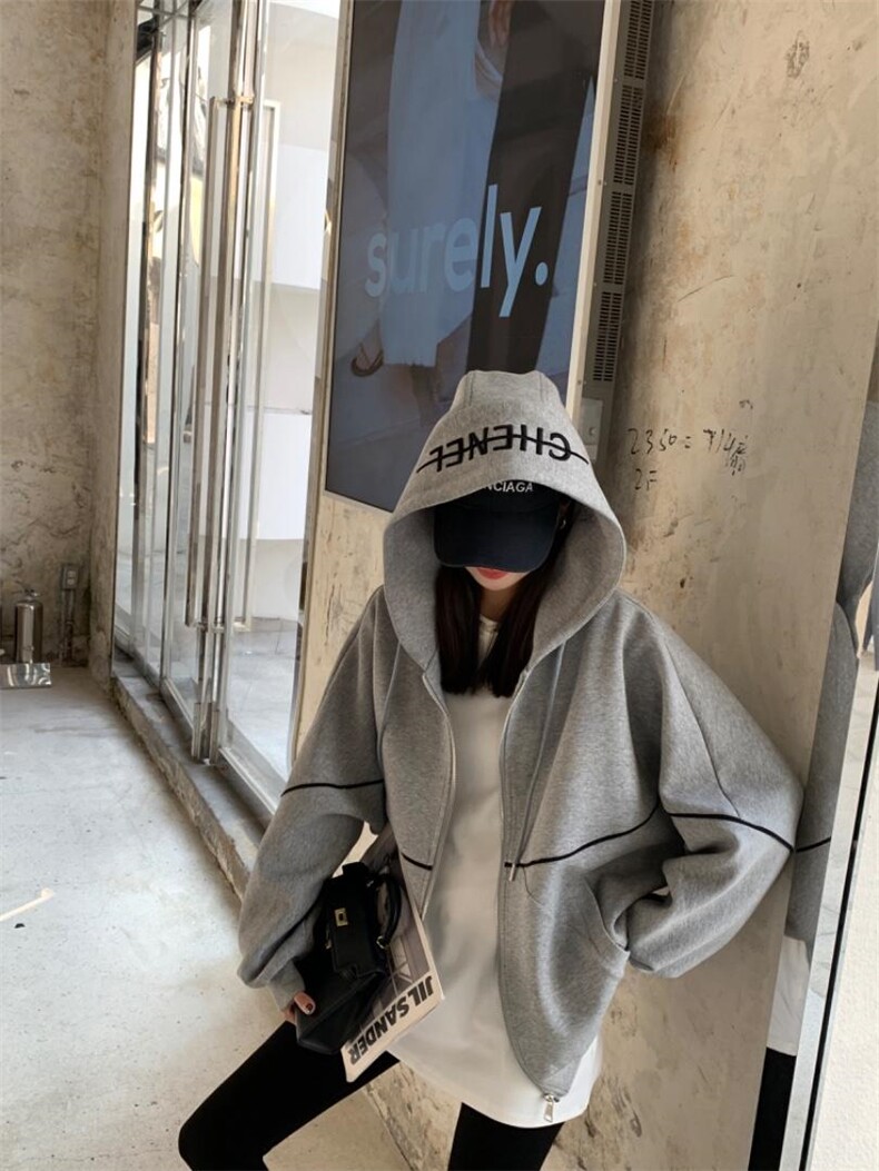 春季卫衣开衫外套，女装卫衣/绒衫，SUPEREDITE 绣铂