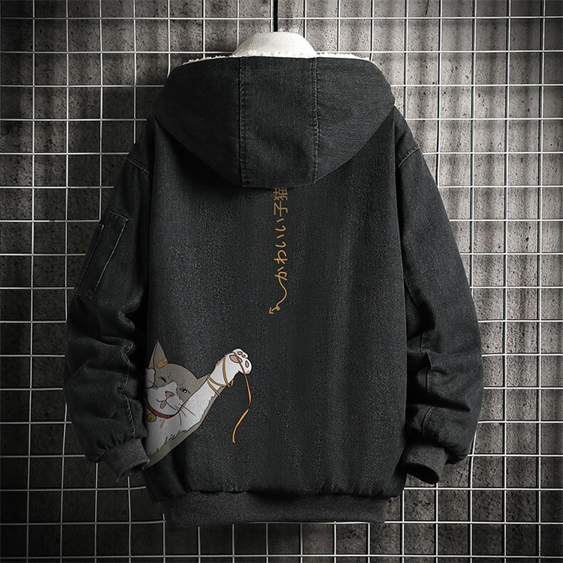 NM53013-P140牛仔外套男大码加厚加绒衣男羊羔毛服男网格,男装棉衣,电商A040A
