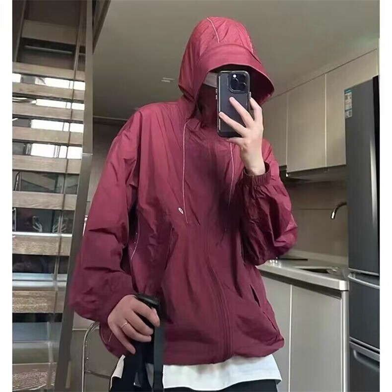 日系机能速干防晒衣男夏季薄款连帽高级感情侣工装登山户外防晒服图片