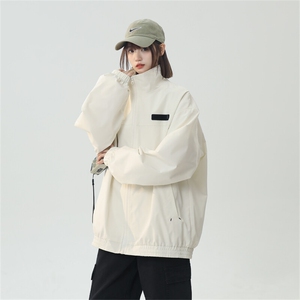 JK205/P65春装新款个性魔术贴立领飞行员夹克男潮外套上衣图片
