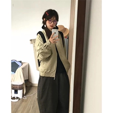 J50-P95牛仔外套男女春秋款美式复古设计感宽松高级感休闲工装，男装工装外套，电商B323A