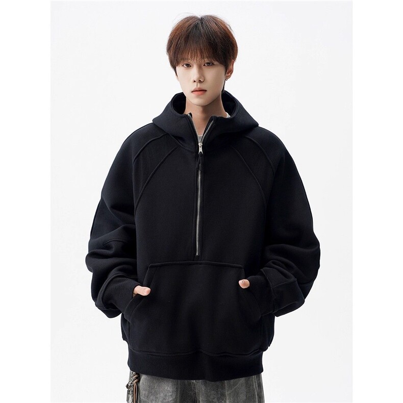1506-1/W8271/P47重磅美式高街连帽卫衣男宽松boxy短款男款,男装卫衣,星座1506-1