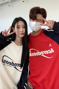 情侣装秋装2025新款韩版宽松拼色卫衣秋季潮男女学生外套S234-P58图片