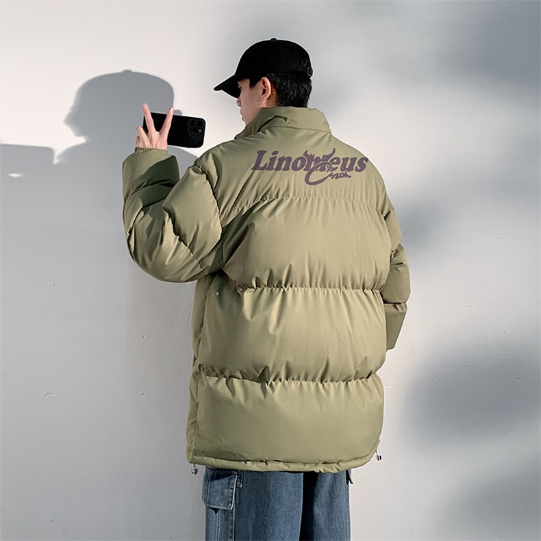 日系白底抖音直播得物品质宽松面包服棉衣外套M1155P65图片