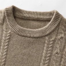 男士套头圆领毛衣秋冬季新款舒适潮流时尚百搭宽松羊绒衫，男装羊绒套衫，忠诺羊绒高端店