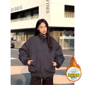 棉衣5W件现货冬季美拉德立领飞行夹克廓形高街棒球服加棉加厚外套图片