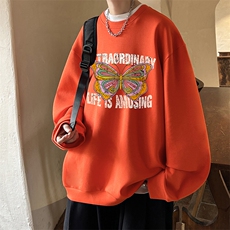 控38简约帅气百搭长袖t恤男大码卫衣T4366-P25加绒款-P35，男装卫衣，电商A040