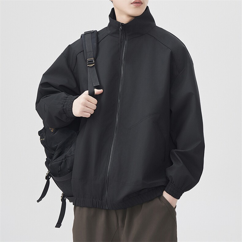 户外夹克男立领纯色上衣冲锋衣外套A157B-JK7822-P50图片