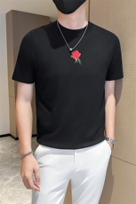 店主风秋冬男士针织短袖毛衣男修身套头毛衣301A-1/M10/P55控75，男装T恤，星座301A-1
