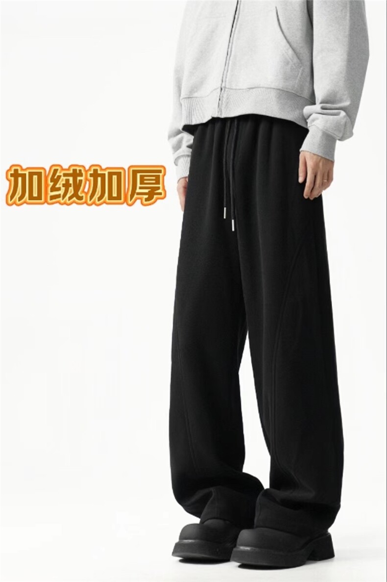秋冬季拼接卫裤无影墙加绒加厚XZ604-K110JR-特P45控78,男装休闲裤,星座604