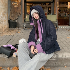 （）25牛仔连帽中长款羽绒服2C215-P245-K305，女装羽绒服，2C215