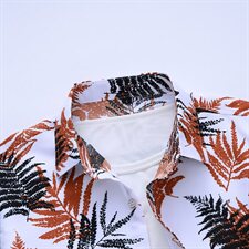 秋装新款花衬衫大码加肥韩版男士长袖男花衬衫镂空图C628p35，男装衬衫，星座1203