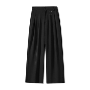 春夏季男士休闲西裤港风宽松阔腿拖地裤垂感弯刀裤 2807,男装休闲裤,星座1504（原917）