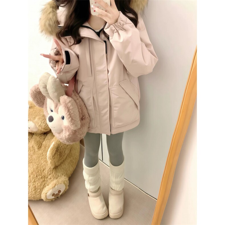 A454-P138派克服棉衣外套加厚工装大毛领棉服男女同款,男装棉衣,星座911