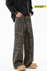 现货豹纹牛仔裤NB2521P45特加绒P53特控75和85，男装牛仔裤，电商C303