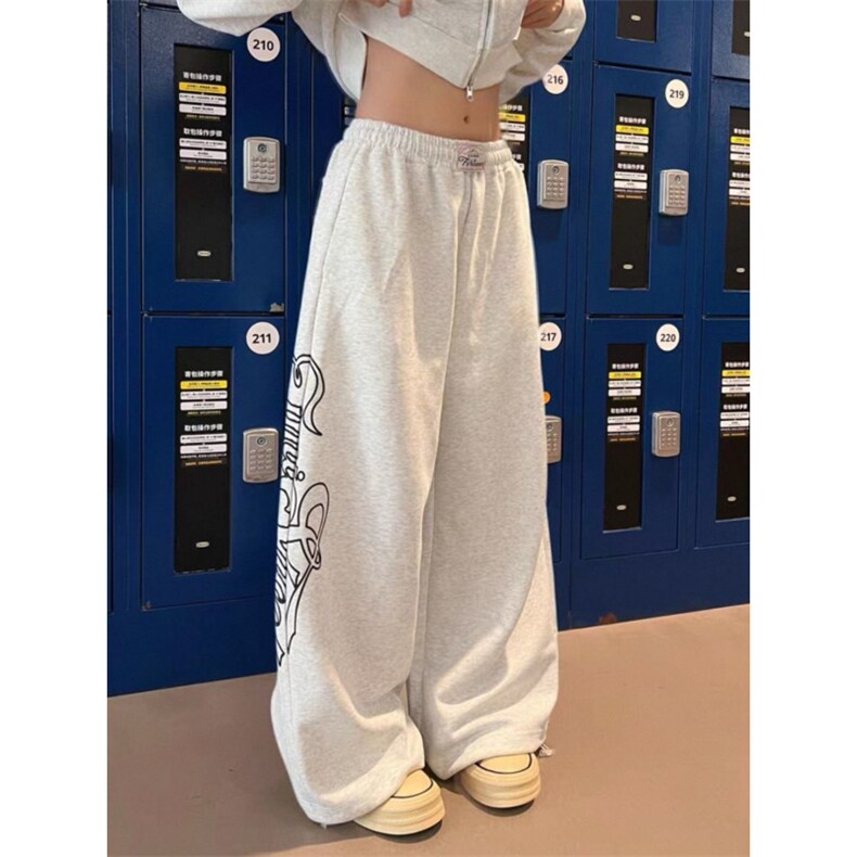AK1911-P52美式高街直筒休闲裤阔腿工装运动卫裤,女装休闲裤,星座617A-2