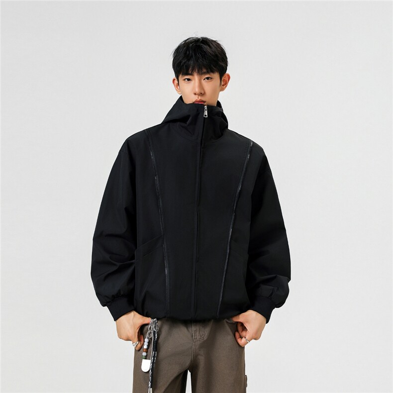 可二开拉链装饰解构大码M-5XL夹克男聚酯纤维JK78092P69控108,男装夹克,星座227-7