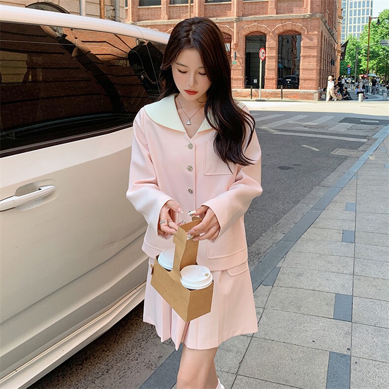 【2025春款现货】粉色小香风套装088-8833p145k198,女装套装/套裙,2C088