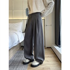 春夏新款老钱风男女款高级感新面料垂感宽松弯刀休闲裤6612-特P37，男装休闲裤，电商C305A