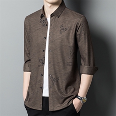 BEF2155钱塘2020-2春秋新款百搭时尚休闲中青年男士衬衫P70，男装衬衫，钱塘207-2