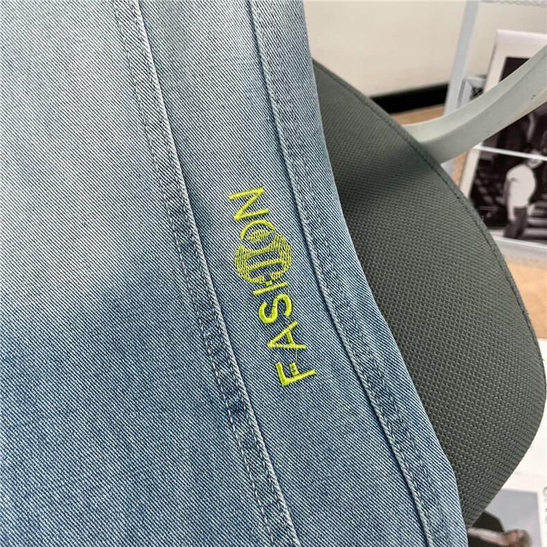 秋款男牛仔裤渐变色拼接字母刺绣直筒长裤大码M-5XLNK8858P45,男装牛仔裤,星座1013-1