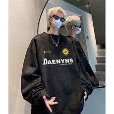抖音得物供货提供视频秋冬重磅美式麂皮绒圆领卫衣JY390，男装卫衣，电商A486