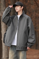 户外夹克男立领纯色上衣冲锋衣外套DSA157B-JK7822-P60，男装夹克，电商A157B