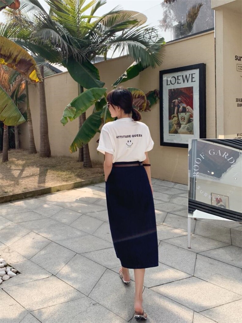 牛仔半裙，女装半身裙，肆尔