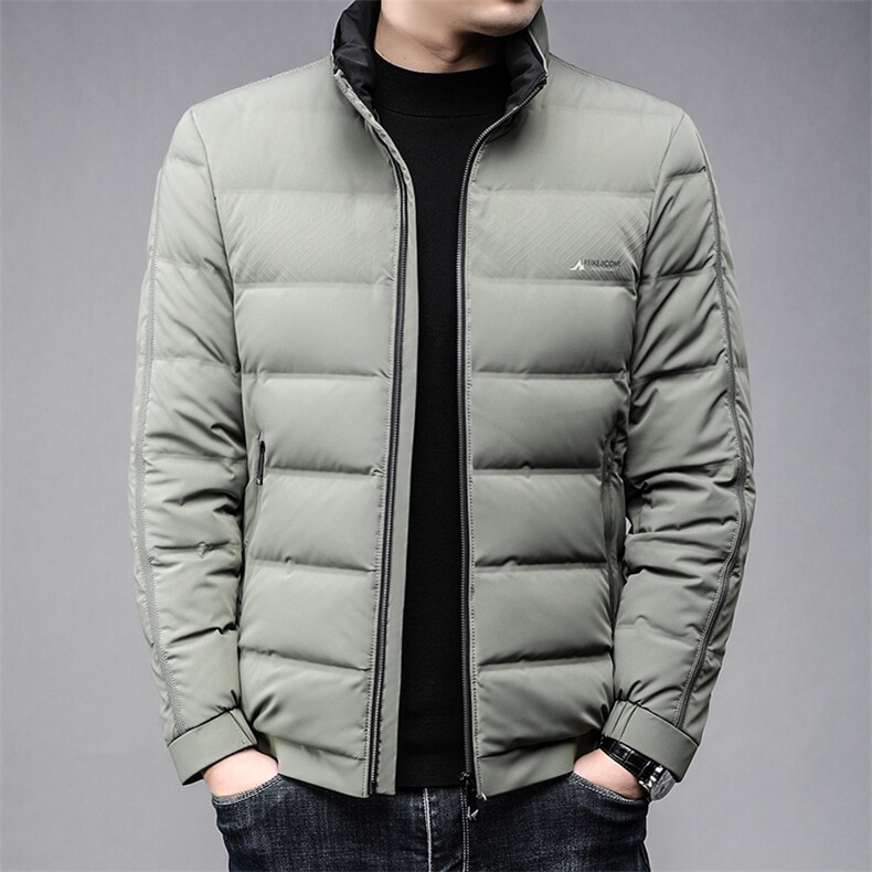 B8305锦氨精品面料鸭绒90绒子含量男士立领休闲羽绒服主推款,男装羽绒服,钱塘207-3