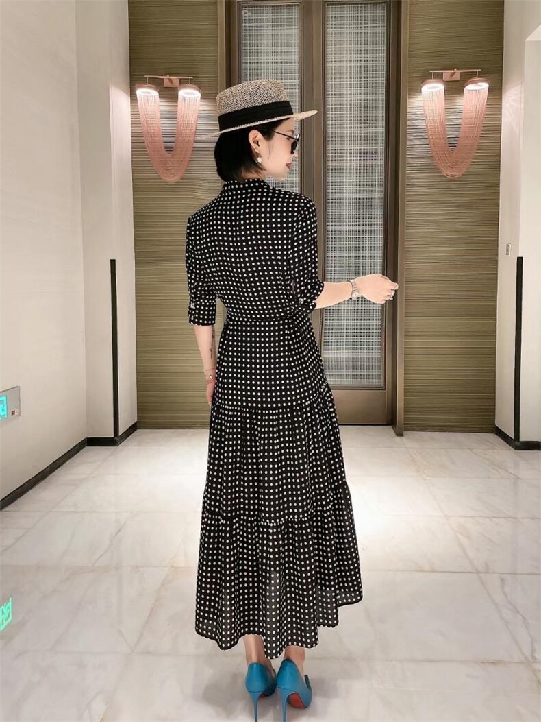 2021波点连衣裙，女装连衣裙，罗漫迪飛