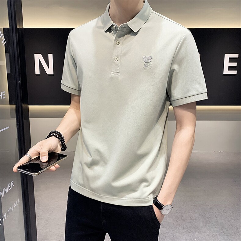 数据好 时尚字母男款短袖 青春流行韩式T恤POLO衫 A329-2535-P50图片