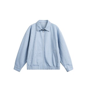 潮牌美式cleanfit纯色短款翻领夹克男女春秋季宽松外套W6721-P57图片