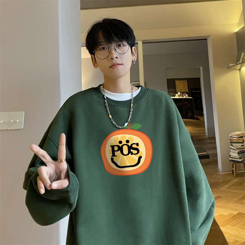 ！圆领卫衣男装港风长袖t恤男外套男WY509-特P23,男装卫衣,电商B371