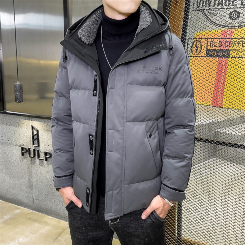 2023冬季男士连帽加厚保暖棉服中青年男装新款商务休闲棉衣外套,男装棉衣,电商B212（原钱塘6029）
