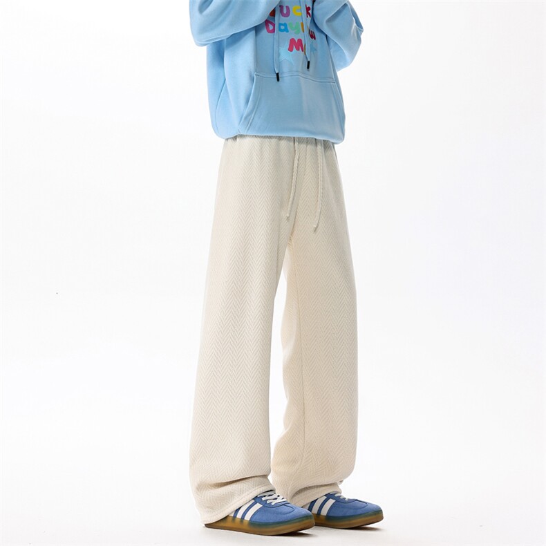 8XL-M秋冬麦穗休闲阔腿裤加绒加厚雪尼尔北极绒P55,男装卫衣,电商B238