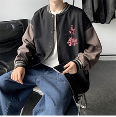 电商DSA028-JKC21P37P50新款印花棒球服外套港风休闲夹克，男装夹克，电商A028