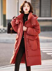 2024冬季新款时尚潮流长款羽绒服修身显瘦保暖外套，女装羽绒服，姿萝菲