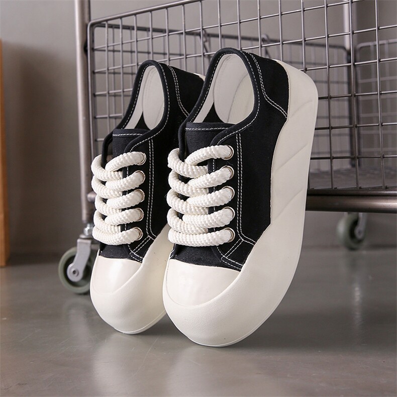 帆布鞋女2024夏季新款学生韩版ins百搭厚底板鞋春秋休闲鞋，女鞋帆布鞋，电商A223