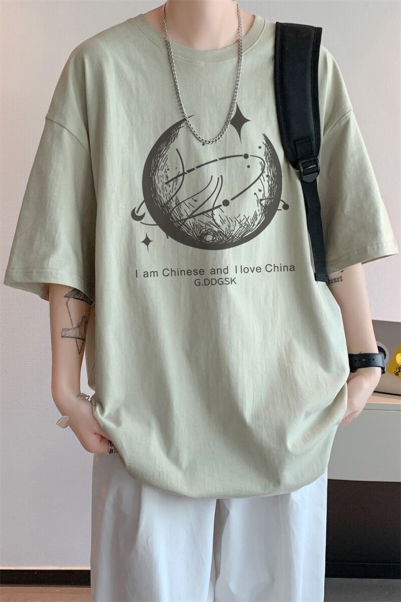 已注册/夏季内景新款美式重磅短袖T恤男潮宽松打底衫DT00489/P25,男装T恤,电商B316