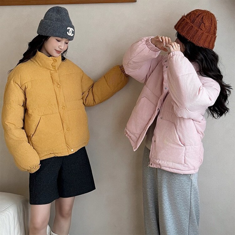 立领灯芯绒大码棉服女款冬季宽松韩系独特超好看夹棉加厚外套,男装棉衣,星座218-8