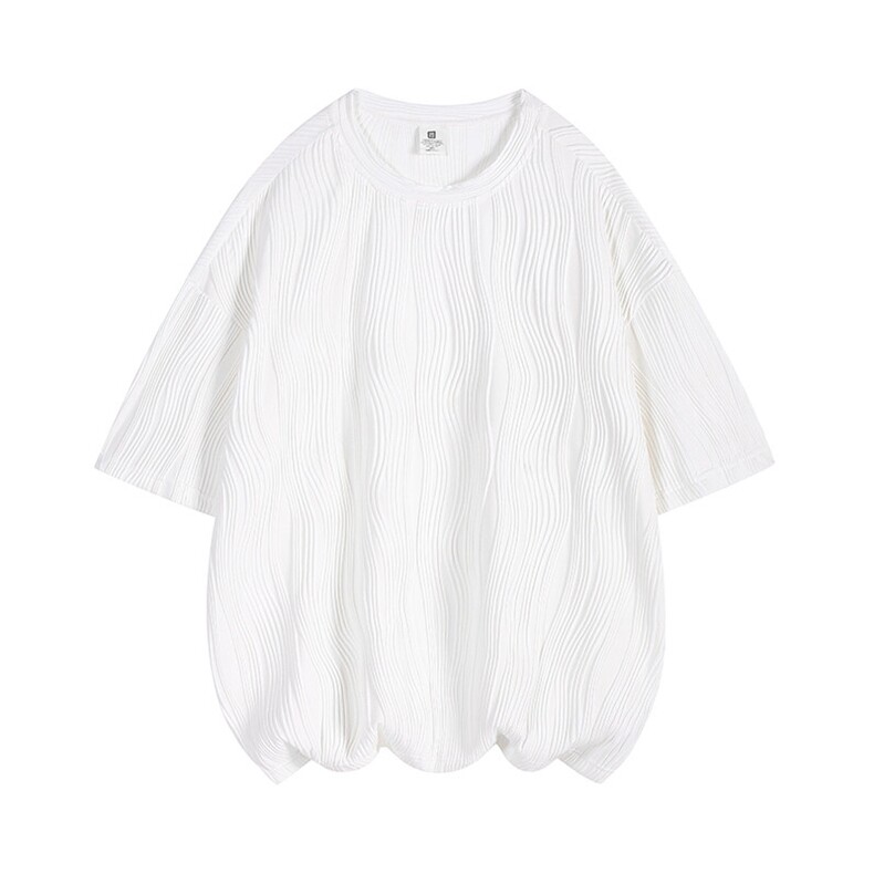 8XL-M特大码夏季短袖冰丝皱感透气T恤男潮垂感宽松半袖DX305P45,男装T恤,电商D206-1