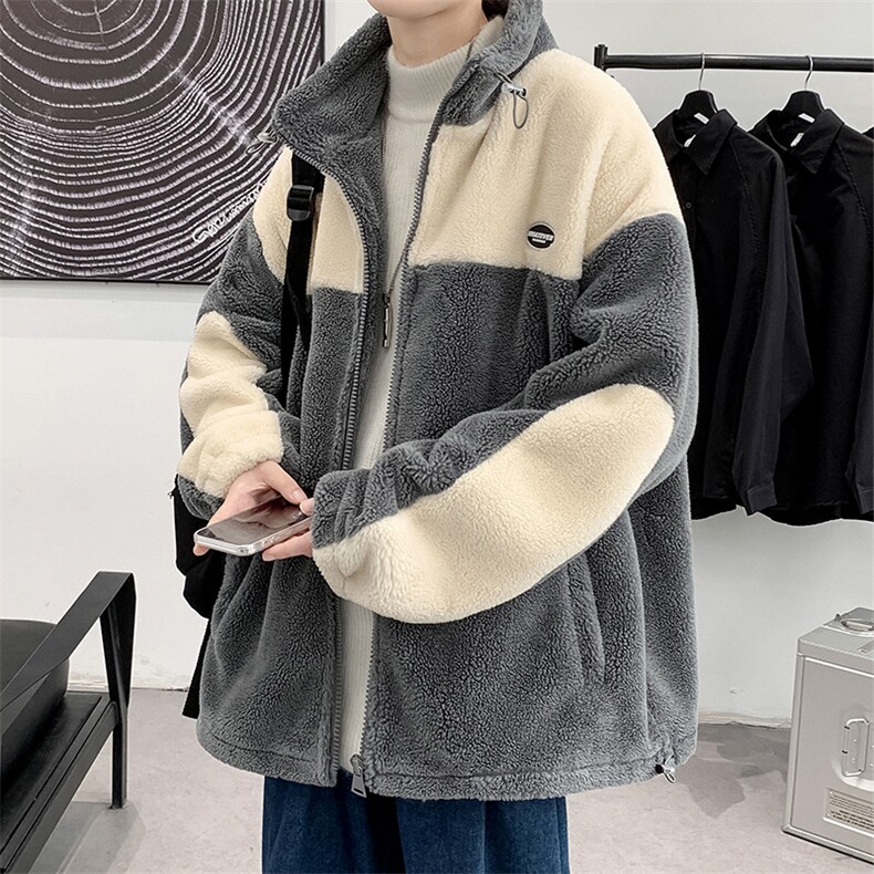 冬装青少年加绒加厚棉衣港风羊羔绒休闲外套男女 910-P105控价138图片