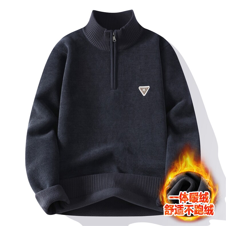 毛衣男士秋冬半高领拉链潮流针织毛衣打底套头线衣M846-P55,男装T恤,星座310B-3