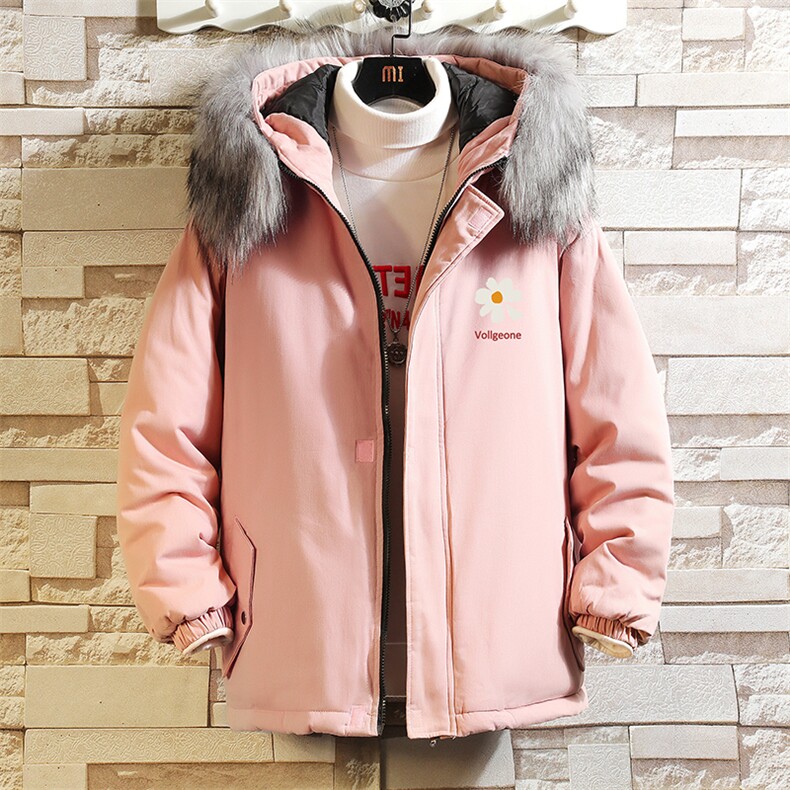MM48059-P130冬季大毛领衣男士大码加厚袄男服砖墙,男装棉衣,电商A040A