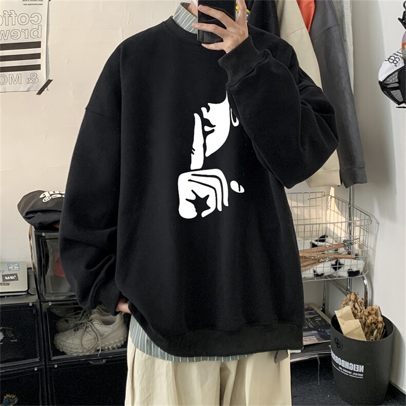 特P25控48秋冬新款男士圆领卫衣宽松休闲日常百搭上衣WQ2427,男装卫衣,电商B370