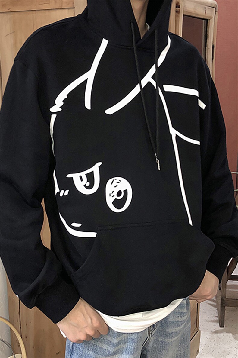 【】A003-HW3081-P55冬装新款加绒连帽男士卫衣港风1,男装卫衣,电商A003